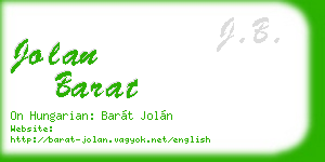 jolan barat business card